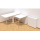Стол-книга трансформер Орион 2 Ferrum-decor 750x1520x730 Белый металл ДСП Белое 16 мм (FRD-104590)