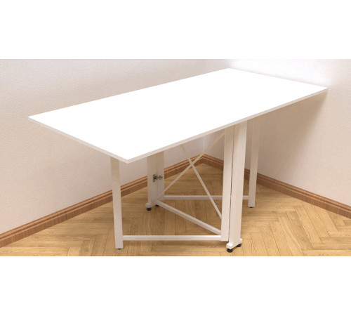 Стол-книга трансформер Орион 2 Ferrum-decor 750x1520x730 Белый металл ДСП Белое 16 мм (FRD-104590)