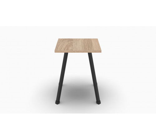 Табурет кухонный Ferrum-decor 430x320x320 Черный металл ДСП Дуб Сонома 16 мм (FRD-104640)