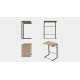 Столик приставной Терри Ferrum-decor 650x440x330 Черный металл ДСП Дуб Сонома 16 мм (FRD-104651)