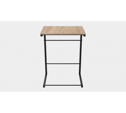 Столик приставной Терри Ferrum-decor 650x440x330 Черный металл ДСП Дуб Сонома 16 мм (FRD-104651)