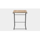 Столик приставной Терри Ferrum-decor 650x440x330 Черный металл ДСП Дуб Сонома 16 мм (FRD-104651)