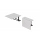 Стол раскладной Александр 1 Ferrum-decor 750x600x700 Черный металл ДСП Белое 16 мм (FRD-104892)