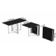 Стол-книжка трансформер Орион 2 Ferrum-decor 750x1520x730 Белый металл ДСП Сосна Кембра 16 мм (FRD-104592)