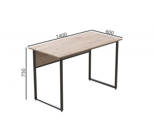Компьютерный стол Ferrum-decor Коди 75x140x60 черный ДСП Дуб Сан-Марино 16мм (FRD-103754)
