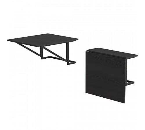 Стол раскладной Александр 3 Ferrum-decor 750x600x700 Черный металл ДСП Сосна Кембра 16 мм (FRD-104894)