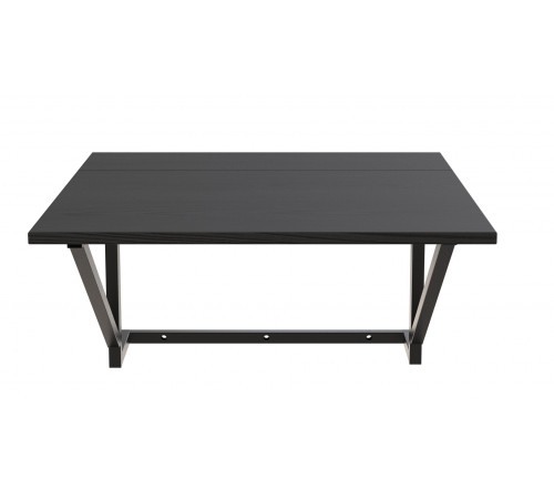 Стол раскладной Александр 3 Ferrum-decor 750x600x700 Черный металл ДСП Сосна Кембра 16 мм (FRD-104894)
