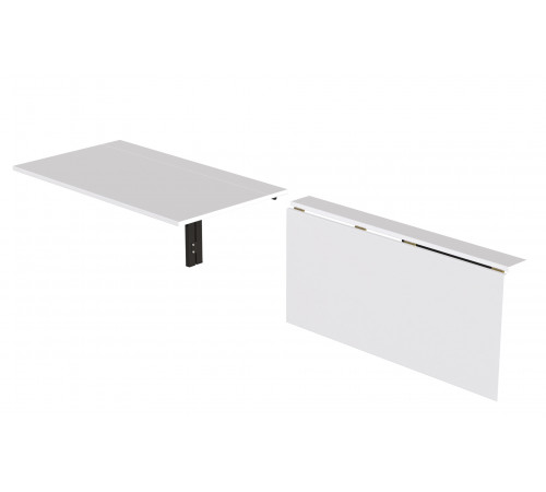 Обеденный стол-трансформер Ника настенный Ferrum-decor 420x900x500 Черный металл ДСП Белое 16 мм (FRD-105164)