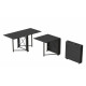 Стол-книжка трансформер Орион 2 Ferrum-decor 750x1520x730 Черный металл ДСП Сосна Кембра 16 мм (FRD-104585)