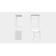 Столик приставной Терри Ferrum-decor 650x440x330 Белый металл ДСП Белое 16 мм (FRD-104655)