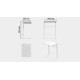 Столик приставной Терри Ferrum-decor 650x440x330 Белый металл ДСП Белое 16 мм (FRD-104655)