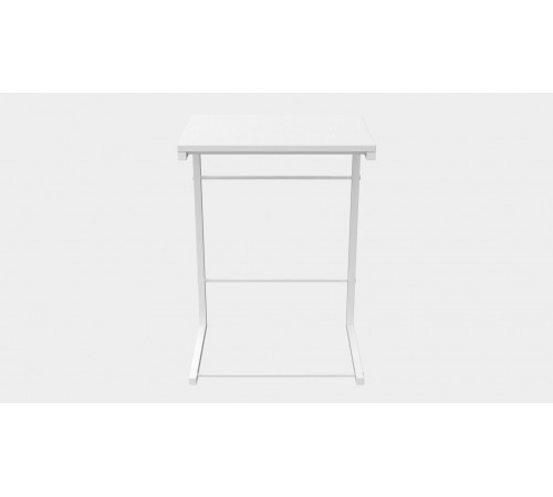 Столик приставной Терри Ferrum-decor 650x440x330 Белый металл ДСП Белое 16 мм (FRD-104655)