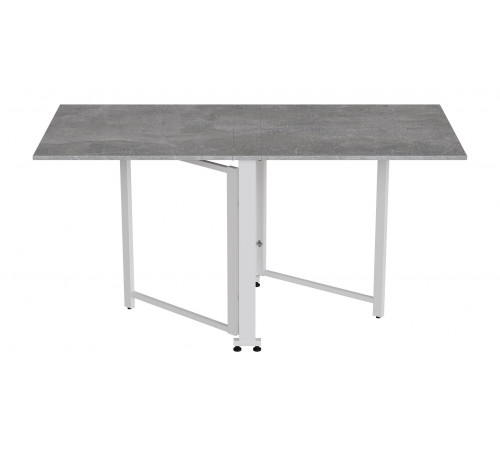 Стол-книжка трансформер Орион 2 Ferrum-decor 750x1520x730 Белый металл ДСП Бетон 16 мм (FRD-104596)