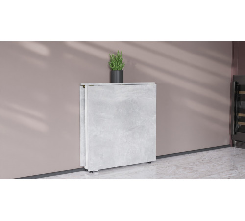 Стол-книжка трансформер Орион 2 Ferrum-decor 750x1520x730 Белый металл ДСП Бетон 16 мм (FRD-104596)