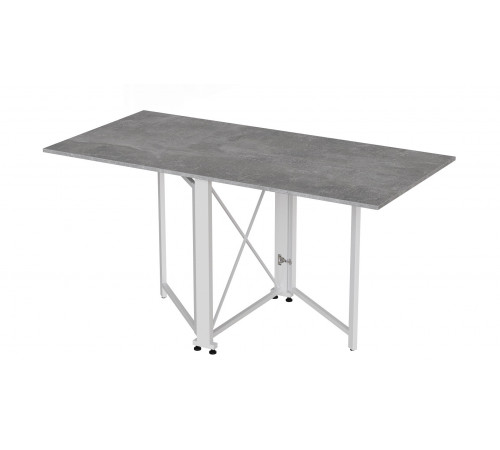 Стол-книжка трансформер Орион 2 Ferrum-decor 750x1520x730 Белый металл ДСП Бетон 16 мм (FRD-104596)