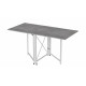 Стол-книжка трансформер Орион 2 Ferrum-decor 750x1520x730 Белый металл ДСП Бетон 16 мм (FRD-104596)