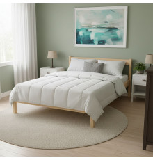 Двуспальная деревянная кровать Mebigrand MG01 Прозрачный лак 160х200 см (MBG-21876)