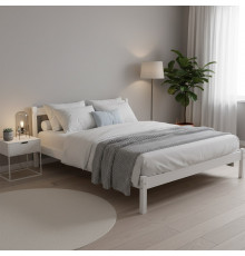 Двуспальная деревянная кровать Mebigrand MG01 Белый RAL 9003 160х200 см (MBG-21875)