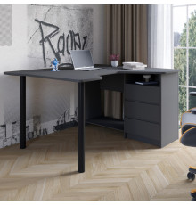 Геймерский компьютерный стол LION Буст угловой с ящиками Антрацит (LION-041449) ТОП
