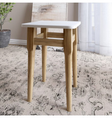 2 табурета на кухню Майами кромка ПВХ 2 мм Нимфея Альба (белый) (LION-041256) ТОП