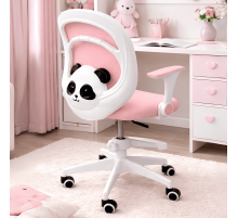 Кресло вращающееся детское с подставкой для ног PERFECT KIDS PANDA PINK Perfect Home Розовый (PFH-092111)