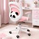 Кресло вращающееся детское с подставкой для ног PERFECT KIDS PANDA PINK Perfect Home Розовый (PFH-092111)