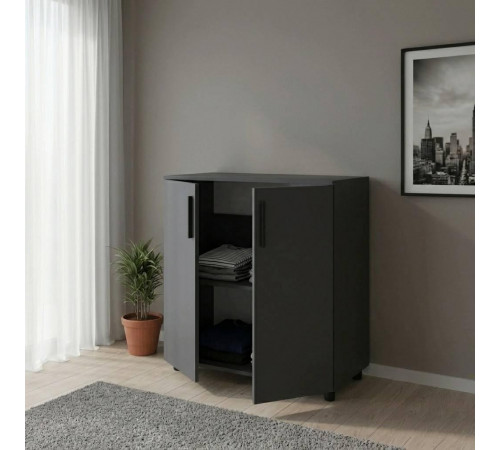 Комод Doros Торн Антрацит 2 ДСП 90х51.6х80 (DRS-012086)