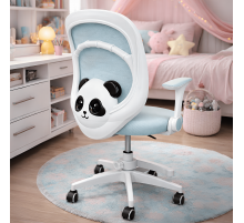 Кресло вращающееся детское с подставкой для ног PERFECT KIDS PANDA GREEN Perfect Home Зеленый (PFH-092112)