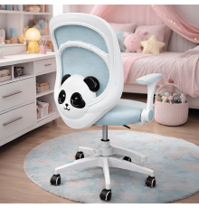 Кресло вращающееся детское с подставкой для ног PERFECT KIDS PANDA GREEN Perfect Home Зеленый (PFH-092112)