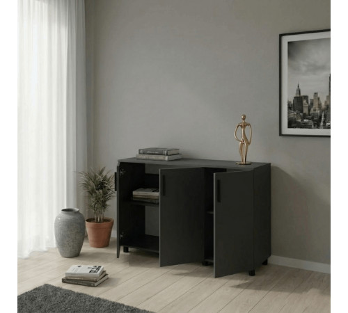 Комод Doros Торн Антрацит 3 ДСП 135х51.6х80 (DRS-012097)