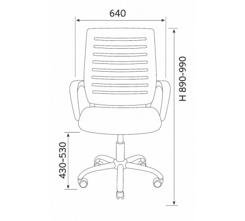 Кресло компьютерное с подлокотниками Perfect Home OC - 618w Серый (PFH - 092056)