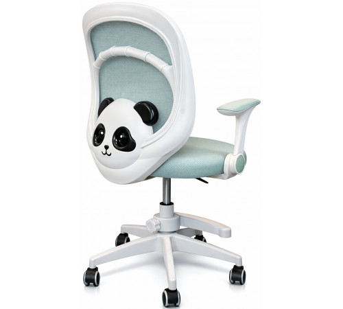 Кресло вращающееся детское с подставкой для ног PERFECT KIDS PANDA GREEN Perfect Home Зеленый (PFH-092112)