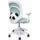 Кресло вращающееся детское с подставкой для ног PERFECT KIDS PANDA GREEN Perfect Home Зеленый (PFH-092112)