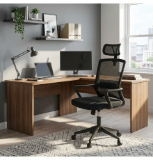 Кресло компьютерное с подлокотниками и подголовником Perfect Home OC - 8330 Черный (PFH - 092057)