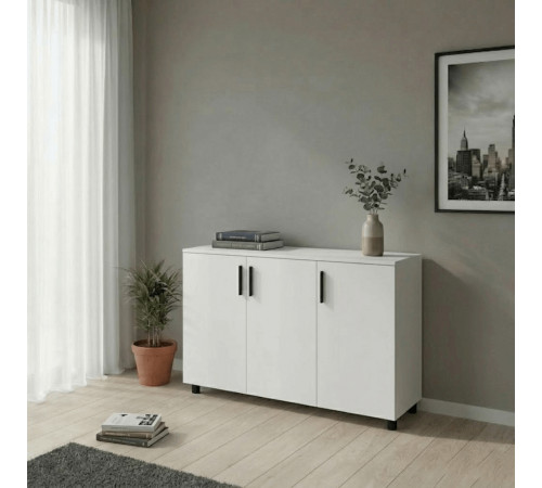 Комод Doros Торн Белый 3 ДСП 135х51.6х80 (DRS-012098)