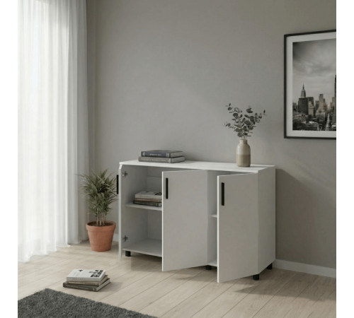 Комод Doros Торн Белый 3 ДСП 135х51.6х80 (DRS-012098)