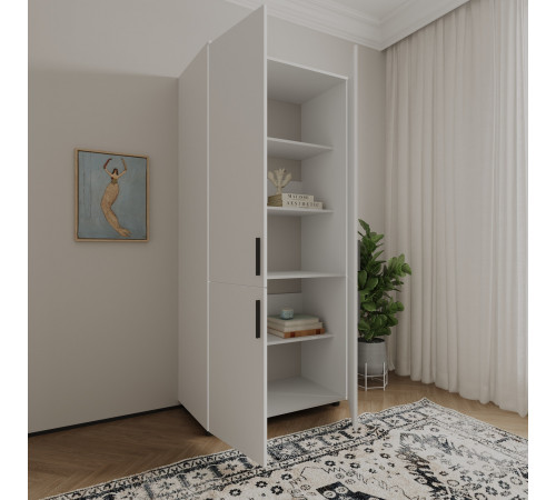 Шкаф для одежды Doros Торн Белый 2 ДСП (полки) 90х51.6х200 (DRS-012018)