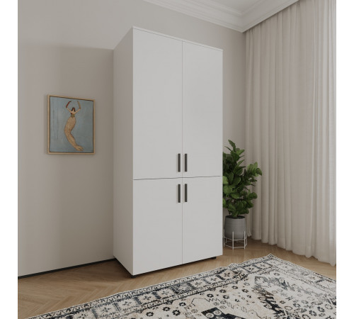 Шкаф для одежды Doros Торн Белый 2 ДСП (полки) 90х51.6х200 (DRS-012018)