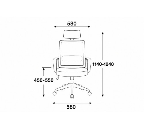 Кресло компьютерное с подлокотниками и подголовником Perfect Home OC - 8330 Черный (PFH - 092057)