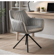 Стул/кресло поворотное на 180 с автовозвратом FREYA Perfect Home Серый Davis Monolith 84 (PFH-092100)