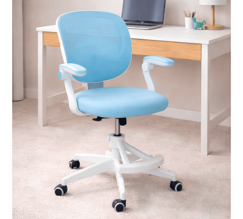 Кресло вращающееся детское с подставкой для ног PERFECT KIDS BLUE Perfect Home Голубой (PFH-092116)