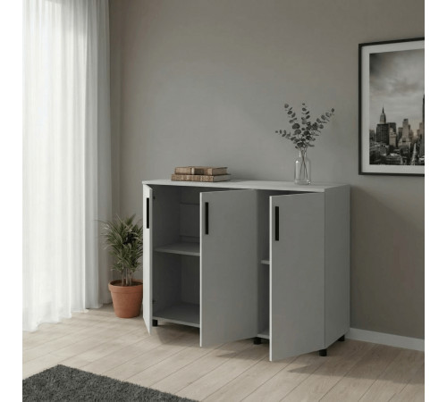 Комод Doros Торн Серый 3 ДСП 135х51.6х80 (DRS-012101)
