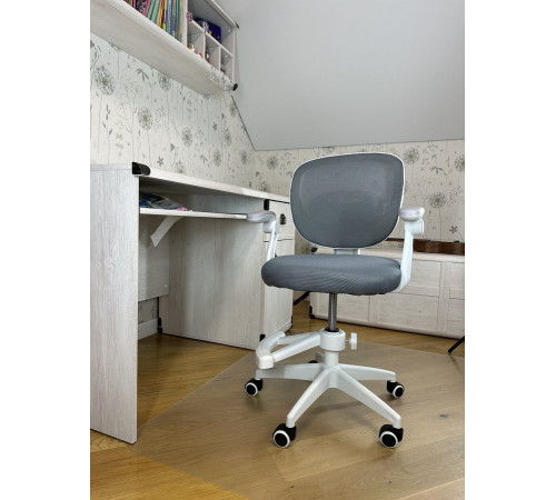 Кресло вращающееся детское с подставкой для ног PERFECT KIDS GRAY Perfect Home Серый (PFH-092117)