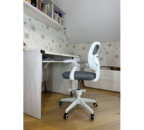 Кресло вращающееся детское с подставкой для ног PERFECT KIDS GRAY Perfect Home Серый (PFH-092117)