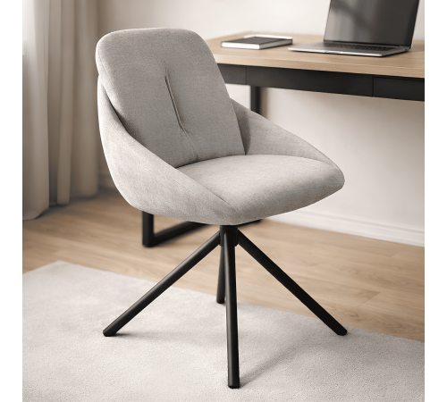 Стул/кресло поворотное на 180 с автовозвратом ISLA Perfect Home Серый Davis Wind 84 (PFH-092103)