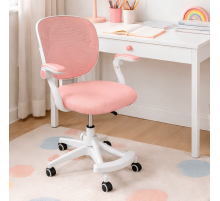 Кресло вращающееся детское с подставкой для ног PERFECT KIDS PINK Perfect Home Розовый (PFH-092118)