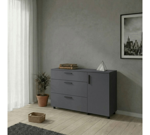 Комод Doros Торн Антрацит 3Ш/1Д 135х51.6х80 (DRS-012103)