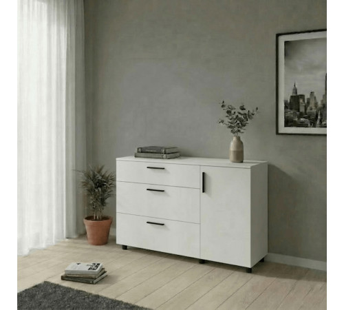 Комод Doros Торн Белый 3Ш/1Д 135х51.6х80 (DRS-012104)