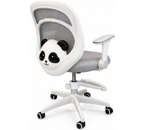 Кресло вращающееся детское с подставкой для ног PERFECT KIDS PANDA GRAY Perfect Home Серый (PFH-092110)