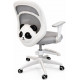 Кресло вращающееся детское с подставкой для ног PERFECT KIDS PANDA GRAY Perfect Home Серый (PFH-092110)